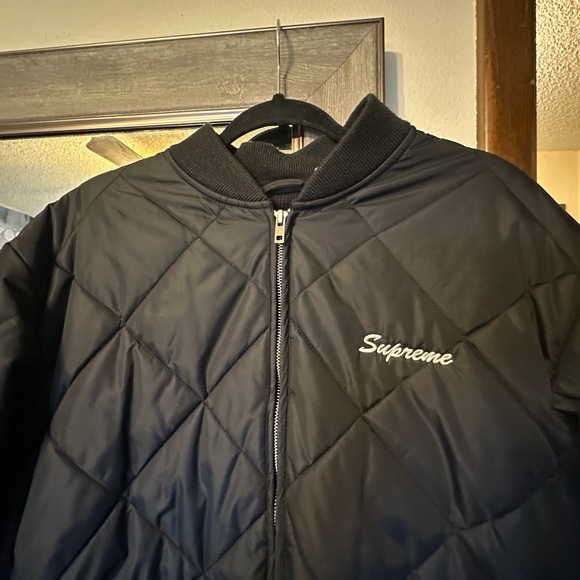 Supreme Black Quilted Work Jacket - Picture 2 of 6